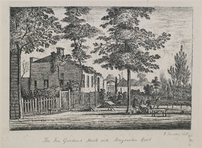 The Tea Gardens, North Side Bayswater Road by Paul Sandby